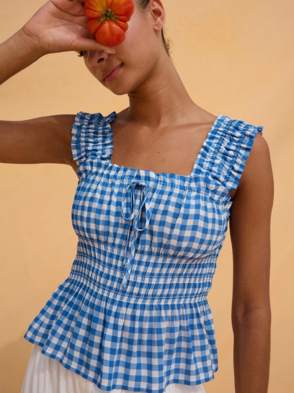 Rails x Giadzy Donna Top ~ Azure Gingham
